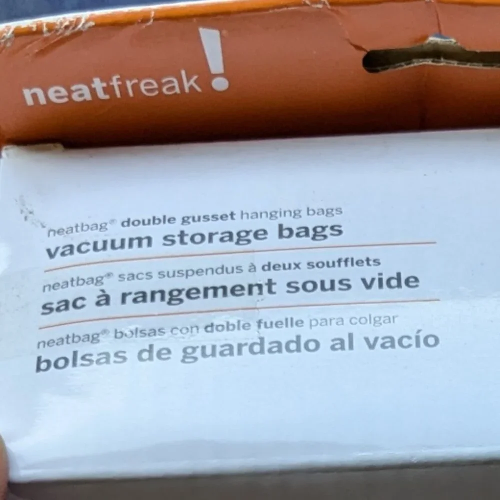 neatfreak!  Hanging vacuum storage bags